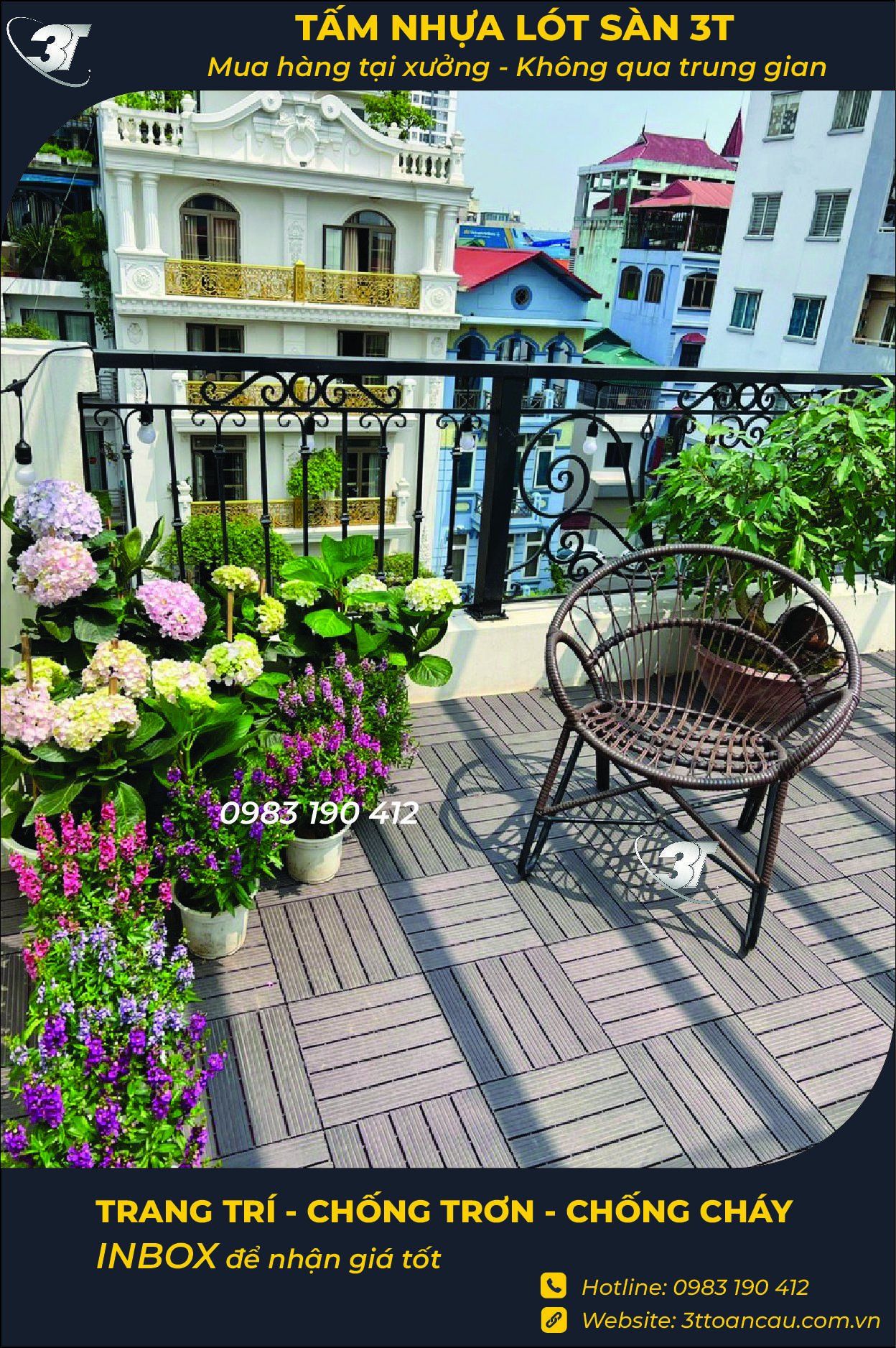 ứng dụng vỉ nhựa giả gỗ lót sàn