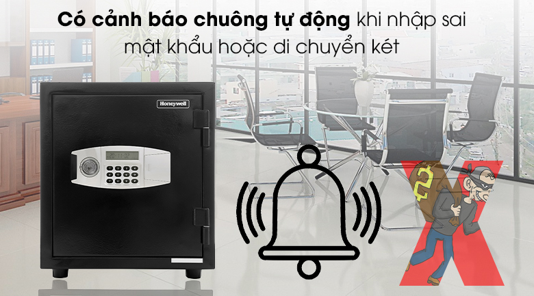 Két sắt văn phòng 35 lít Honeywell điện tử 2115 - Cảnh báo đột nhập